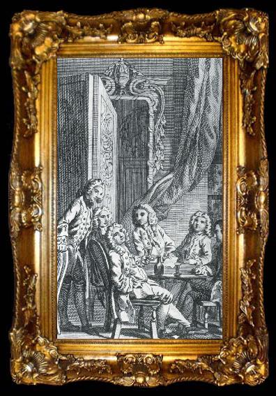 framed  unknow artist en illustration ur den samlade upplagan av tidskriften the spectator fan 1712, ta009-2